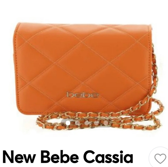 bebe Bags New Bebe Cassia Flap Crossbody Bag Amber Poshmark
